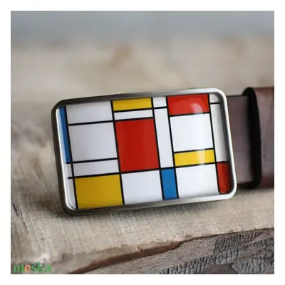 Mondrian szögletes övcsat