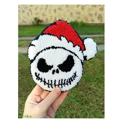 Jack Skellington mikulás sapkában poháralátét