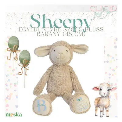 Sheepy - Emlékőr plüss bárány (48 cm)