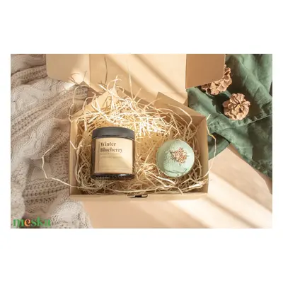 Karácsonyi Illatgyertya, Téli Áfonya Szójaviasz Gyertya, Winter Blueberry Soy Candle, Eukaliptus