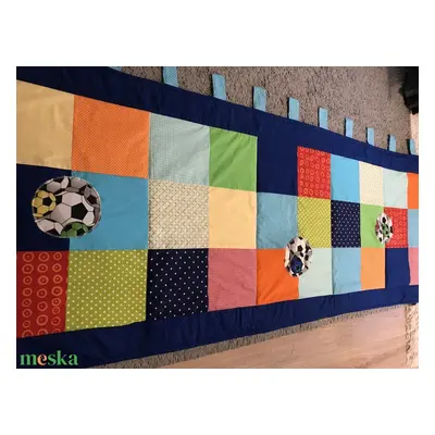 Patchwork falvédő, takaró sok színből