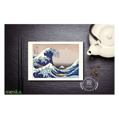 great wave, Japán, hullám, falikép, kép,