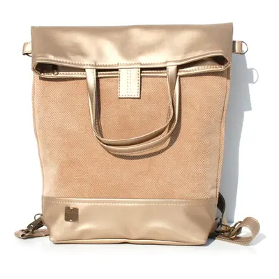 SuziartBag Beige szövetes 2in1 hátizsák