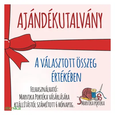 Marvika portéka ajándékutalvány