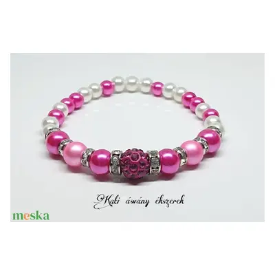 Pink Shamballa karkötő