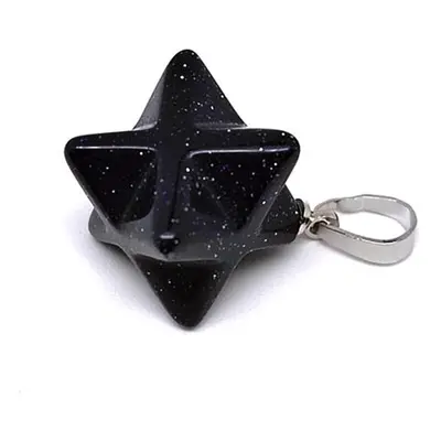 Merkaba medál goldstone kék 2x2cm