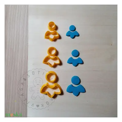 3 szirom és kör süthető gyurma kiszúrók (6 db) - polymerclay, kiszúró, kellék