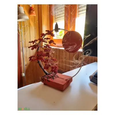 Vízesés füstölő drót bonsai fával