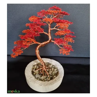 Piros-narancs drót bonsai