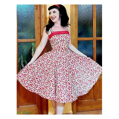 Pinup Rockabilly ruha cseresznyés