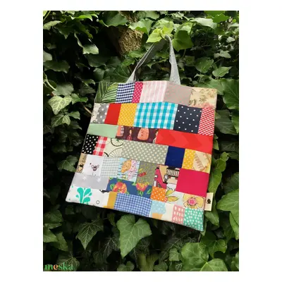 I LOVE COLOURS. Vidám patchwork mini-shopper.