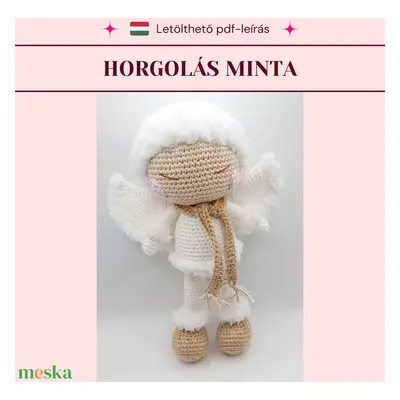 Horgolt angyal horgolási minta