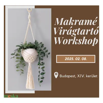 Makramé virágtartó workshop