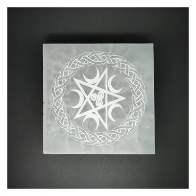 Szelenit négyzet kelta pentagram 10cm