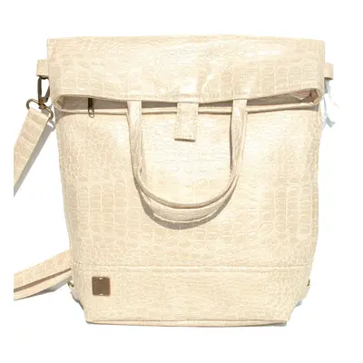 SuziartBag Beige kroki 2in1 hátizsák