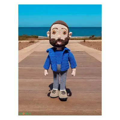 Amigurumi technikával horgolt Hasonmás figura: Bud Spencer