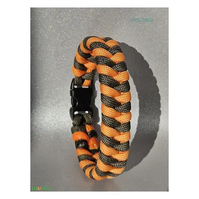 NARANCS-BARNA (fishtail) paracord karkötő