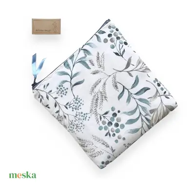 Levelek és termések mintás prémium neszesszer, uzsonna tasak - zipper bag - Artiroka design