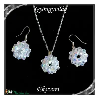 Ékszerek-szettek: kristály ékszer szett SSZNA-KGY01-01 crystal ab