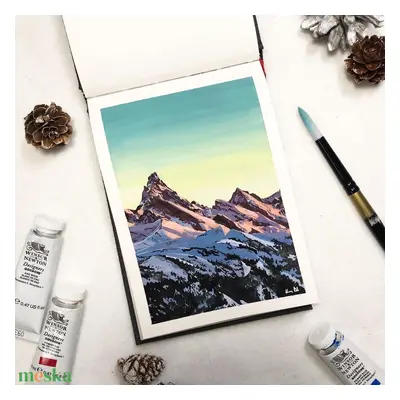 Csípős reggel - Művészeti nyomat (az eredeti gouache festmény alapján)