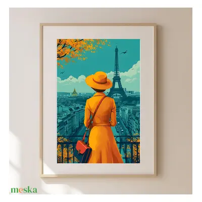 Párizs Varázsa a Falaidon: "Travel Poster" Falikép