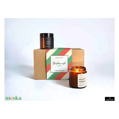 "Christmas Wish" Gyertya válogatás- 2 x 120g, Ajándék gyertya barátnőnek, kollégának, szülőknek