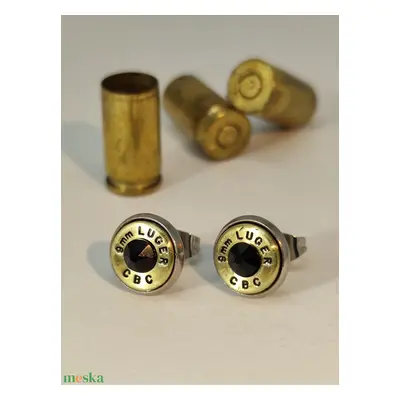 9 mm Luger Töltény fülbevaló