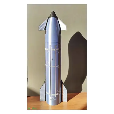 Spacex Starship v2 3d model, 52 cm magas! 1:100 méretarányú.