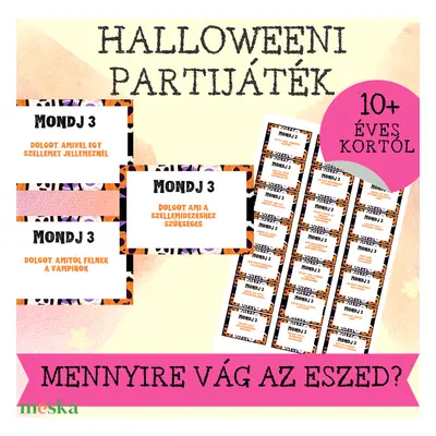 Halloweeni Monjd 3....partijáték