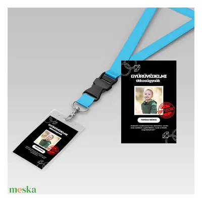 Gyűrűvédelmi titkosügynök esküvői ID card akasztóval