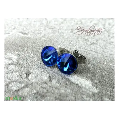 SAPPHIRE fülbevaló 8 mm