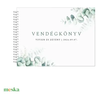 Esküvői vendégkönyv, greenary24