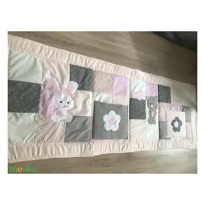 patchwork falvédő nyuszi és maci mintás