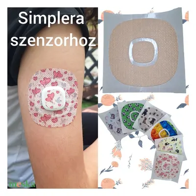 Simplera vércukormérő szenzorhoz mintás tapasz (szenzortapasz) 5 db/csomag