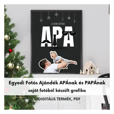 APÁNAK és Papának Karácsonyra saját fotóból készült grafika - poszterre vagy bármilyen ajándéktá