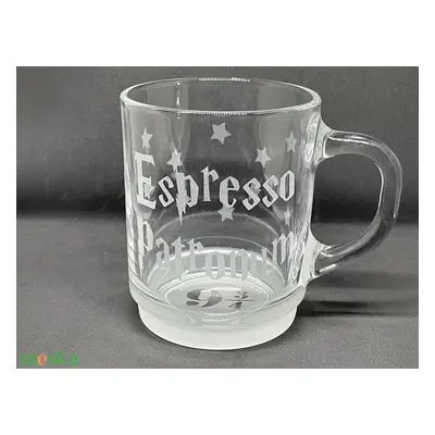 "Espresso Patronum" üveg bögre