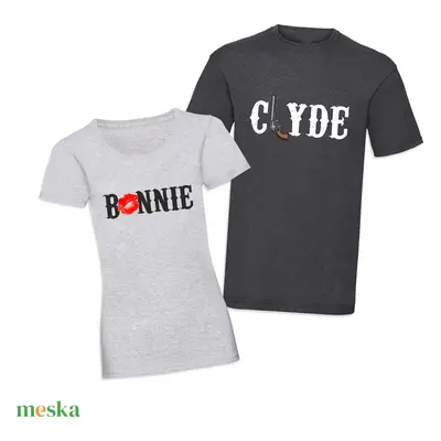 Páros mintás póló, pulóver Bonnie - Clyde