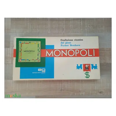 Retro, eredeti olasz Monopoli társasjáték_1983_Parkers Brothers