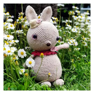 Horgolt kalapos nyuszi - amigurumi