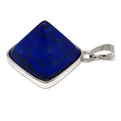 Piramis medál fémmel Lapis lazuli 2x2cm