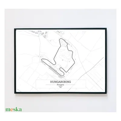 Minimalista Hungaroring térkép