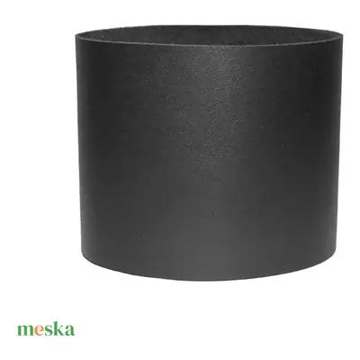 Minimal Black - Fekete bőr karkötő - 5 cm széles - Antikolt patentos