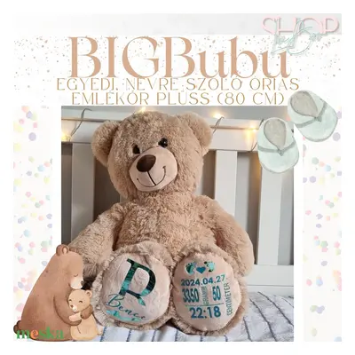 BIGBubu - Óriás plüss emlékőr maci (80 cm)