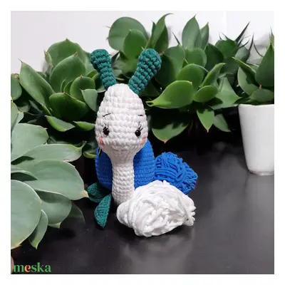 Amigurumi technikával horgolt Áfonyás Csiga