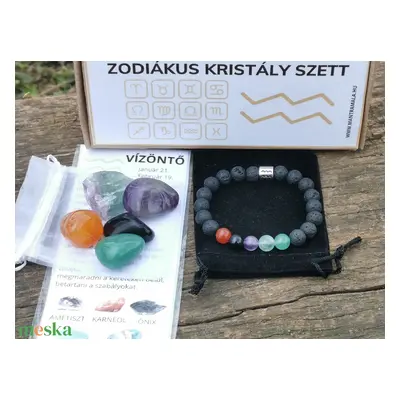 Zodiákus kristály szett- Vízöntő