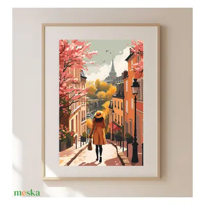 Párizs Varázsa a Falaidon: "Travel Poster" Falikép