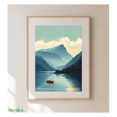 Utazás Annecy-ba: Varázslatos "Travel Poster" Falikép