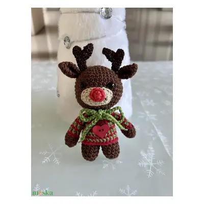 Karácsonyi rénszarvas - amigurumi