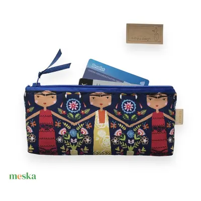 Frida Kahlo mintás prémium tolltartó neszesszer, szemüvegtok - Artiroka design