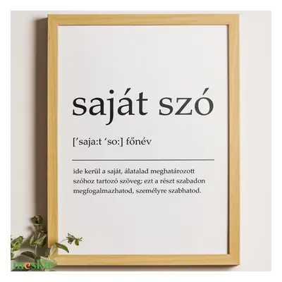 Egyedi saját feliratos, szavas kép